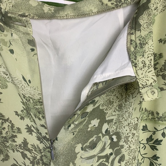 Vintage Laura Green Floral Maxi Long Lined Skirt - Size 8 - Picture 10 of 13